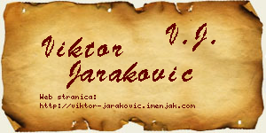 Viktor Jaraković vizit kartica
